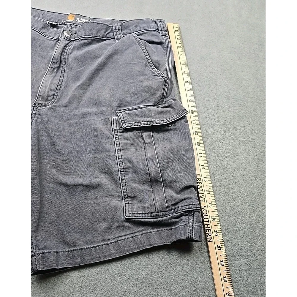 Carhartt Men's 40 Relaxed Fit Carpenter Shorts Gray Used Condition SEE ITEM INFO